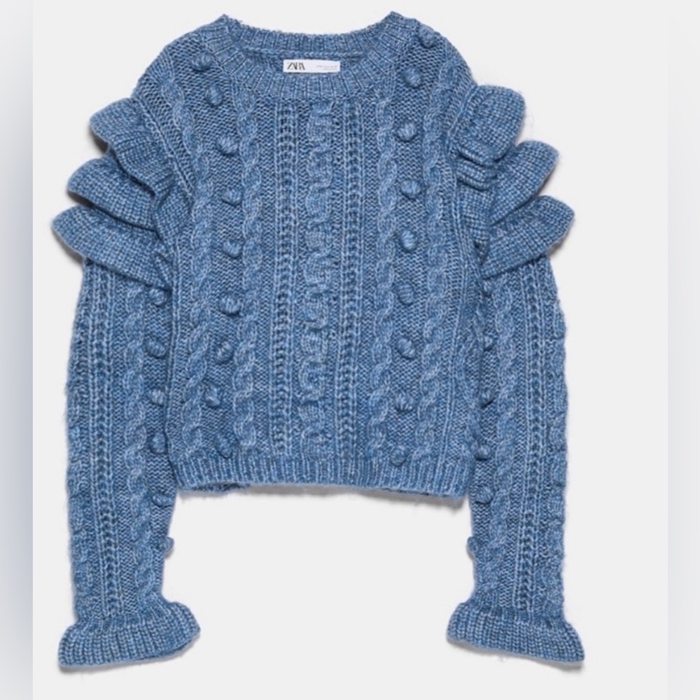 Zara sweater with Pompoms-NWT - Picture 3 of 6